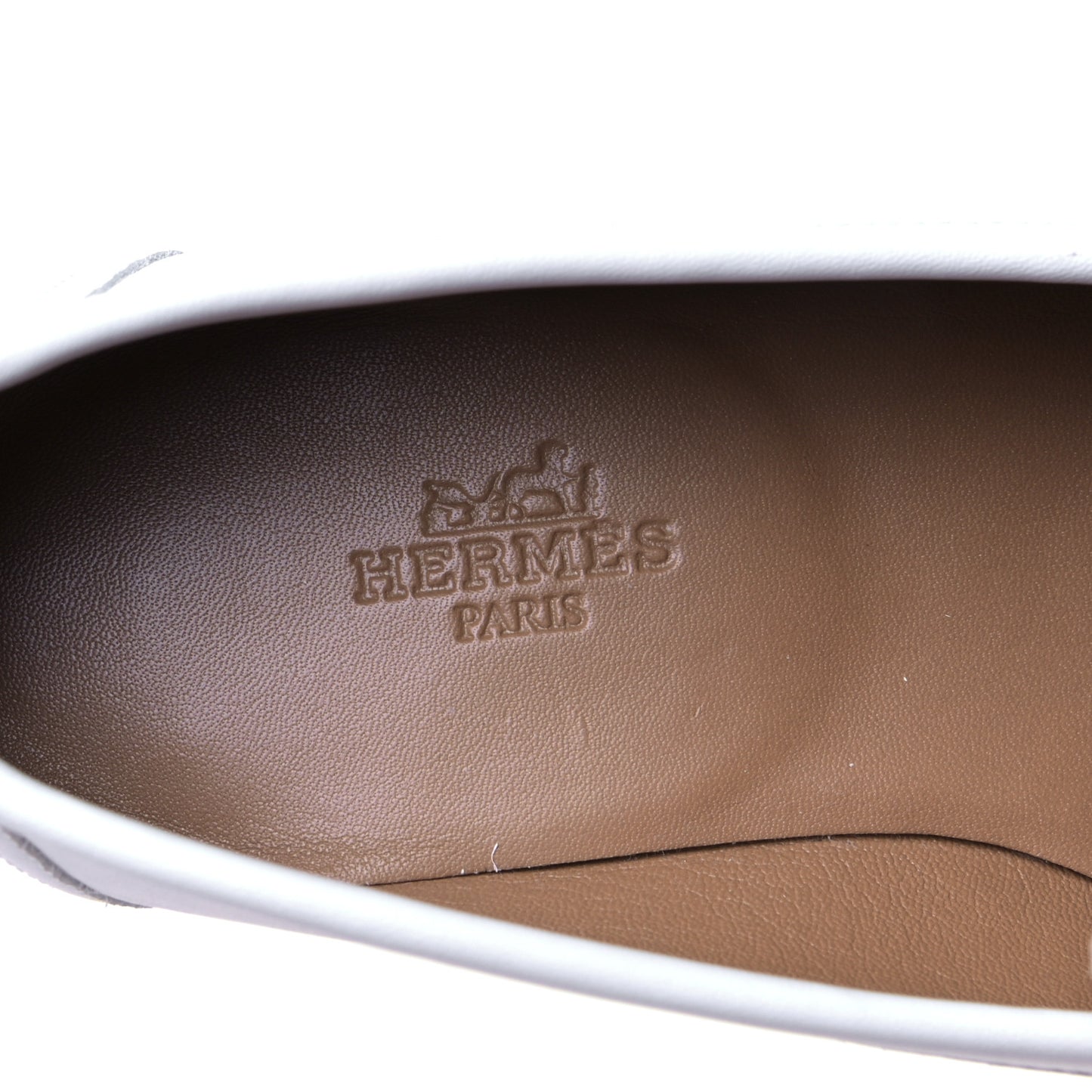Calfskin Womens Paris Loafers 35 White