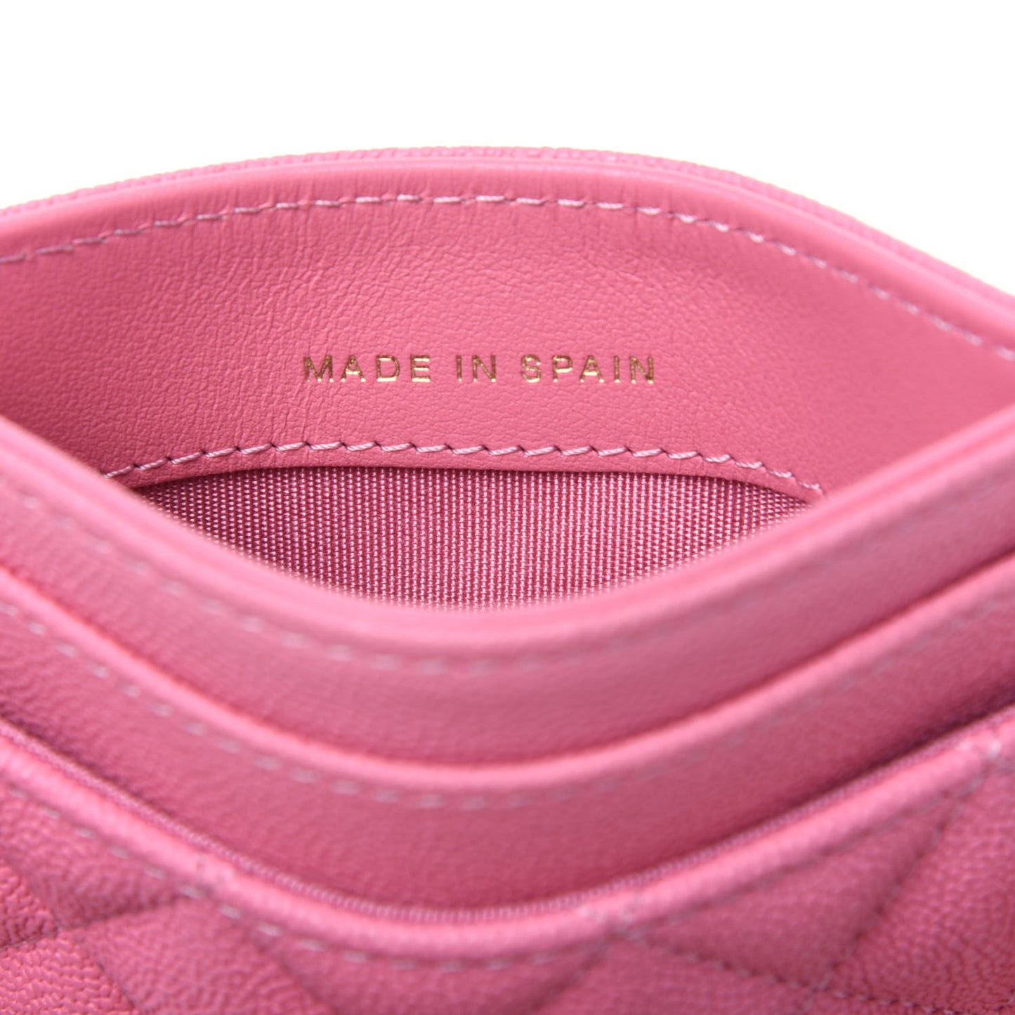 Caviar Quilted Boy Card Holder Pink