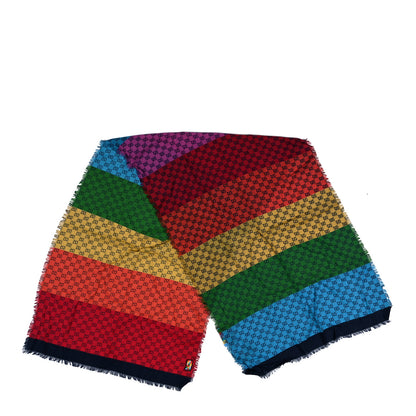 Gucci Wool Silk GG Colorblock Shawl Multicolor 2 of 4