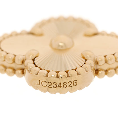 Van Cleef & Arpels 18K Yellow Gold Diamond 5 Motifs Guilloche Vintage Alhambra Bracelet 5 of 7