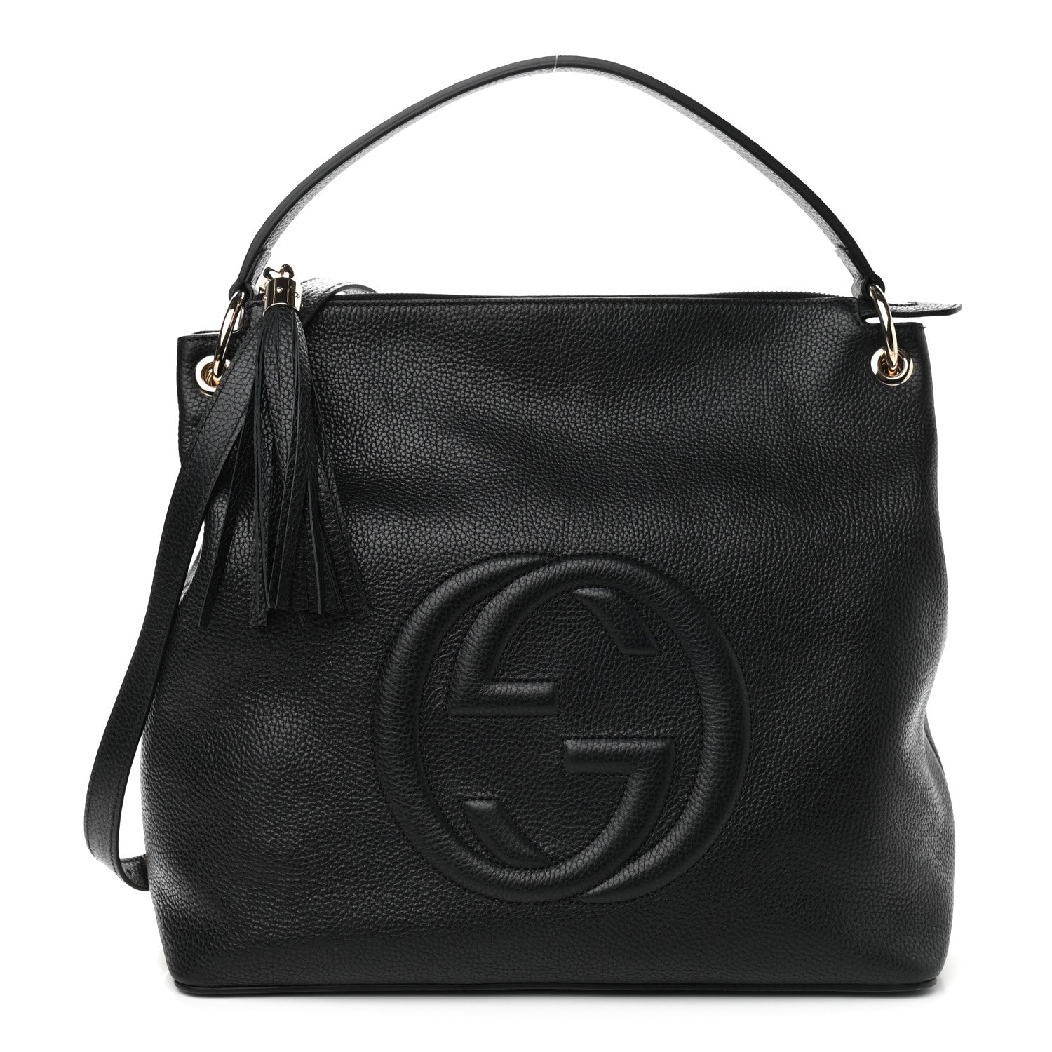 Gucci Pebbled Calfskin Large Soho Hobo Black 1 of 9