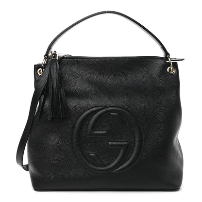 Gucci Pebbled Calfskin Large Soho Hobo Black 1 of 9