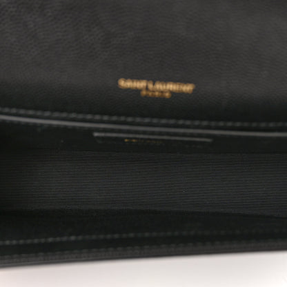 Saint Laurent Grain De Poudre Small Classic Monogram Kate Tassel Satchel Black 5 of 10