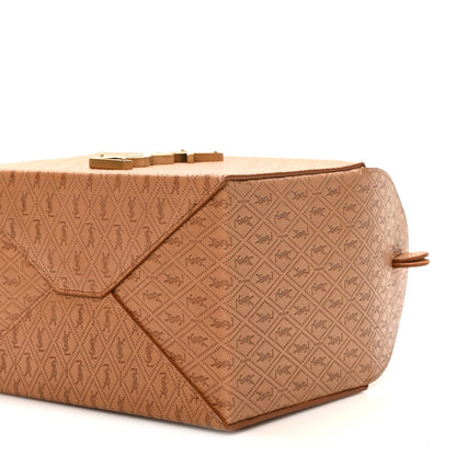 Saint Laurent Calfskin Monogram Take Away Box Dusty Vintage Brown Gold 9 of 9