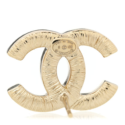 Chanel Crystal CC Earrings Gold 4 of 5