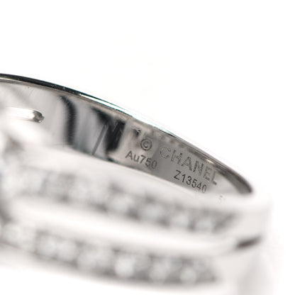 Chanel 18K White Gold Diamond Etolie Filante Ring 51 5.75 5 of 8