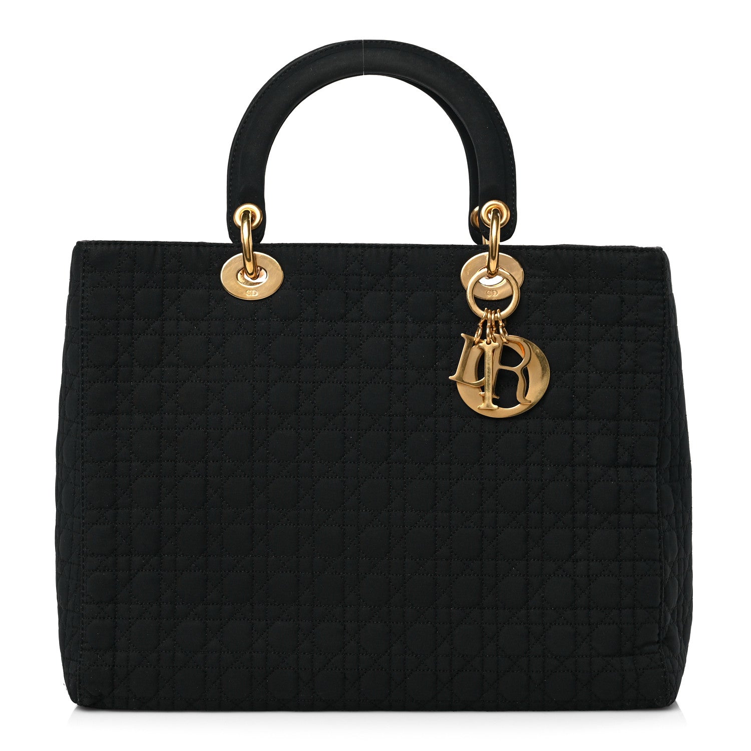 Christian Dior Nylon Cannage Large Lady Dior Black 1 of 20