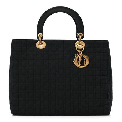 Christian Dior Nylon Cannage Large Lady Dior Black 1 of 20