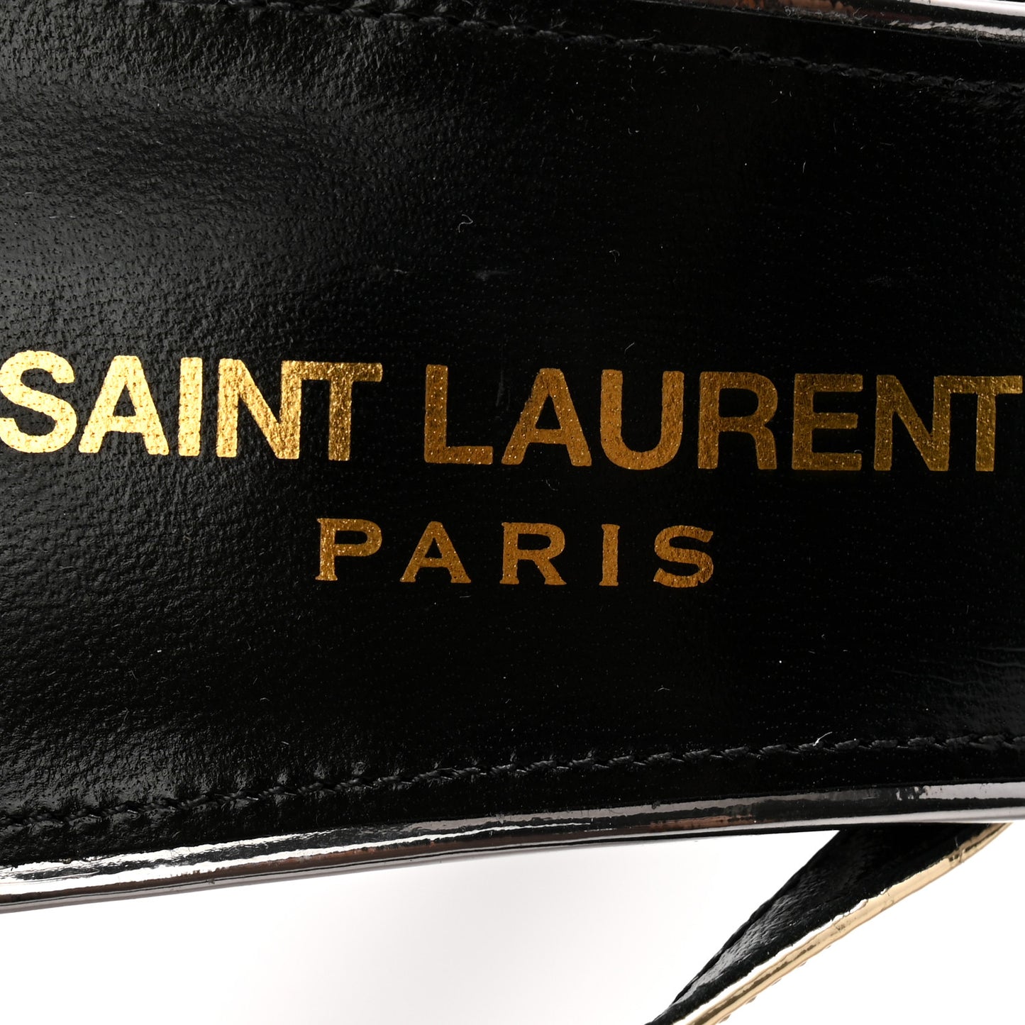 Metallic Patent Pam 110 Sandals 36 Old Gold