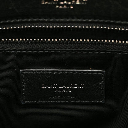 Saint Laurent Grained Lambskin Monogram Medium Niki Chain Satchel Black 6 of 10