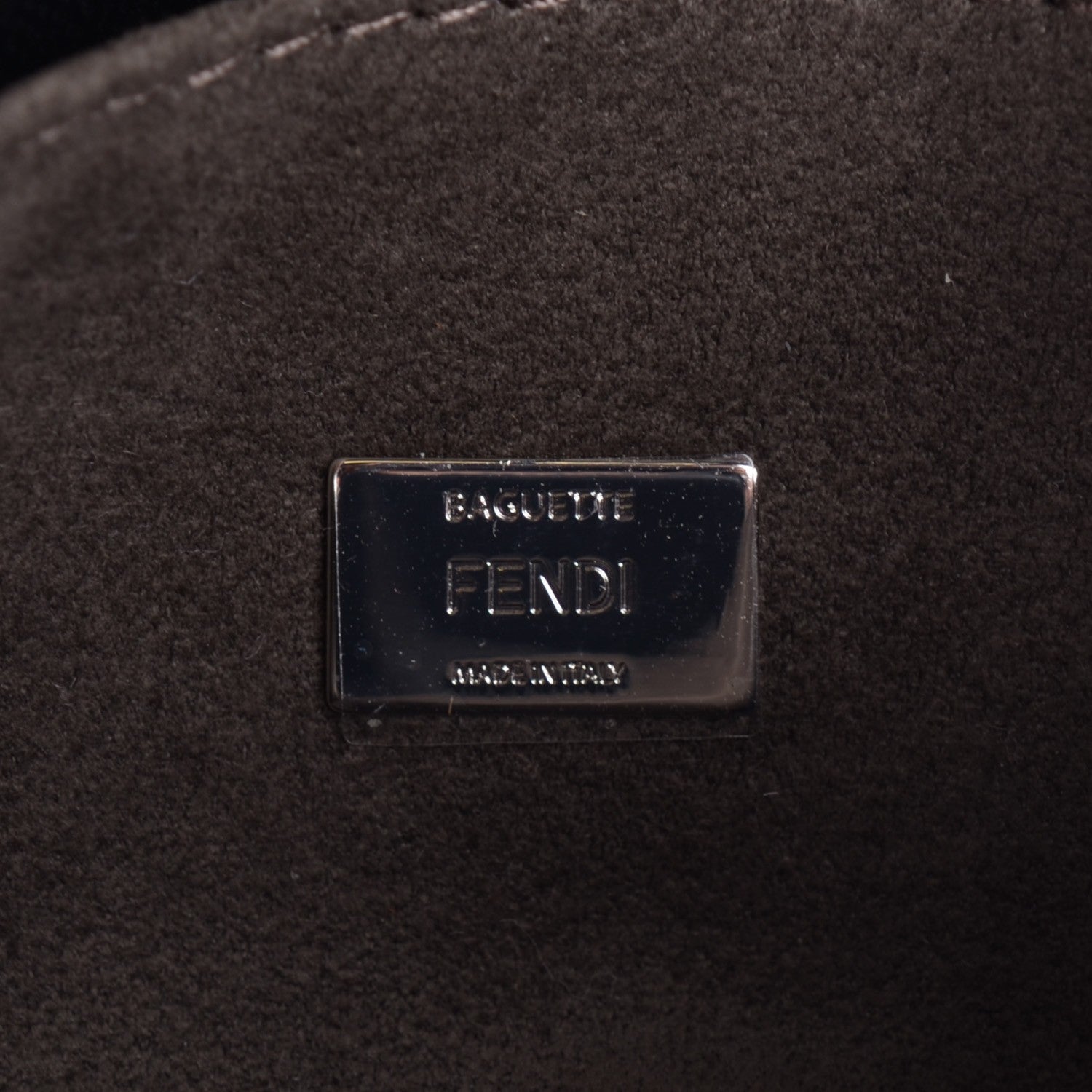 Fendi Lambskin Rabbit Fox Fur Micro Buggie Baguette Black 6 of 7