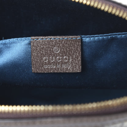 Gucci GG Supreme Monogram Textured Dollar Calfskin Web Small Ophidia Dome Shoulder Bag Beige Ebony New Acero 5 of 14