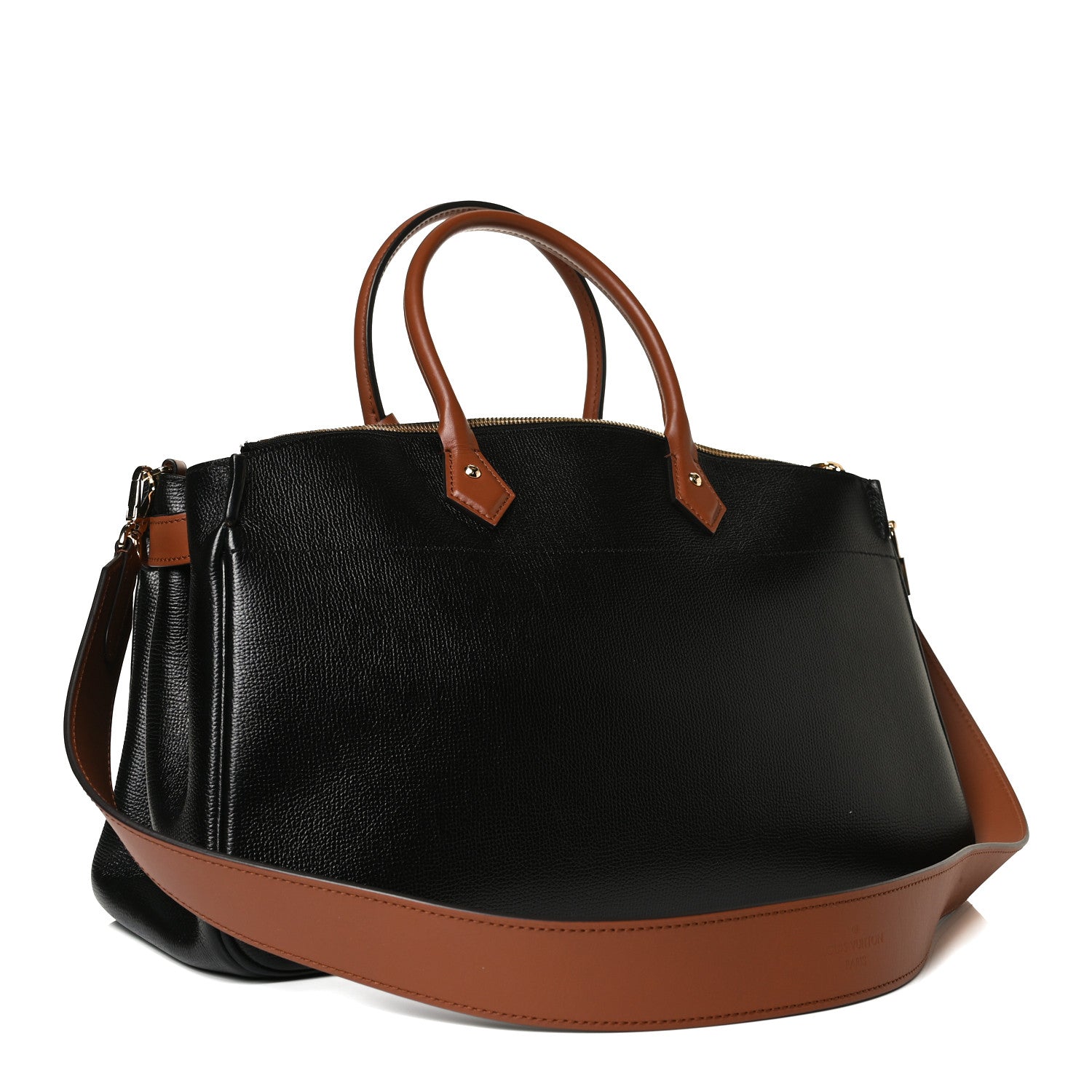 Louis Vuitton Calfskin All Set MM Black Tan 2 of 17