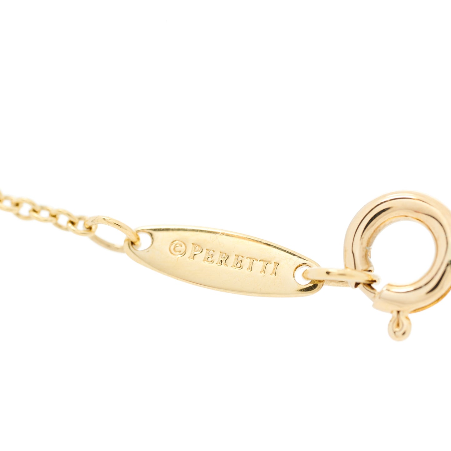 18K Yellow Gold Diamond .17ct Elsa Peretti Diamonds by the Yard Pendant Necklace