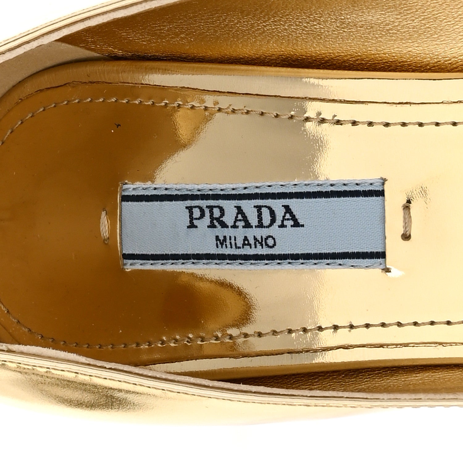 Prada Spazzolato Metal Triangle Logo Pointed Toe 85mm Pumps 37 Platino 7 of 9