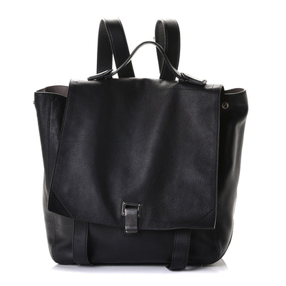 Proenza Schouler Pebbled Calfskin Large PS Courier Backpack Black 1 of 5