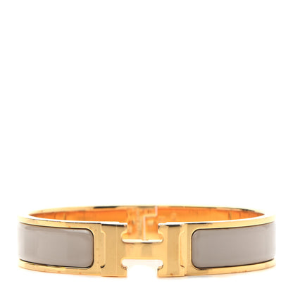 Hermes Enamel Narrow Clic Clac H Bracelet PM Marron Glace 1 of 6