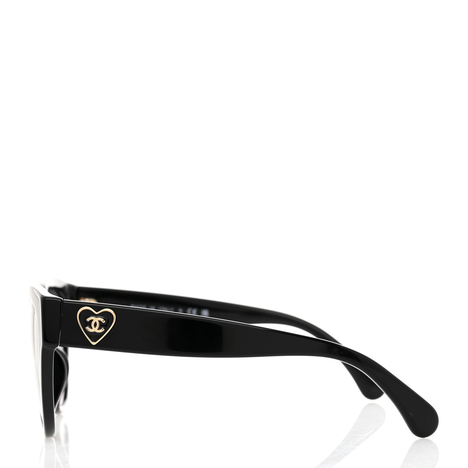 Chanel Acetate Enamel Heart Butterfly Sunglasses 5477-A Black 3 of 8