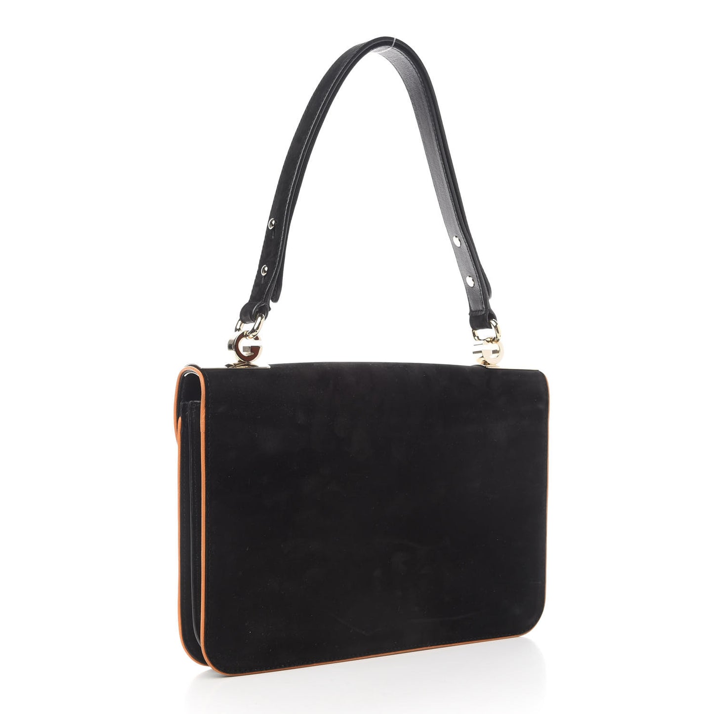 Nubuck Medium 1973 Shoulder Flap Bag Black