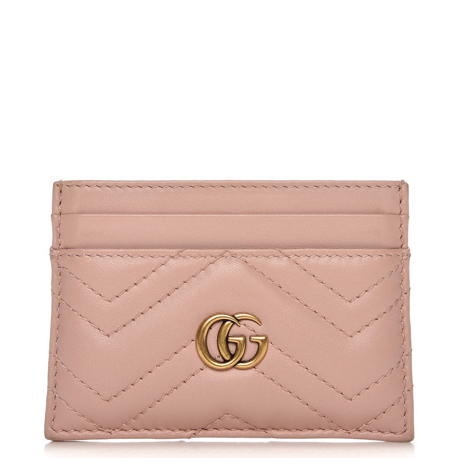 Gucci Calfskin Matelasse GG Marmont Card Holder Perfect Pink 8 of 14