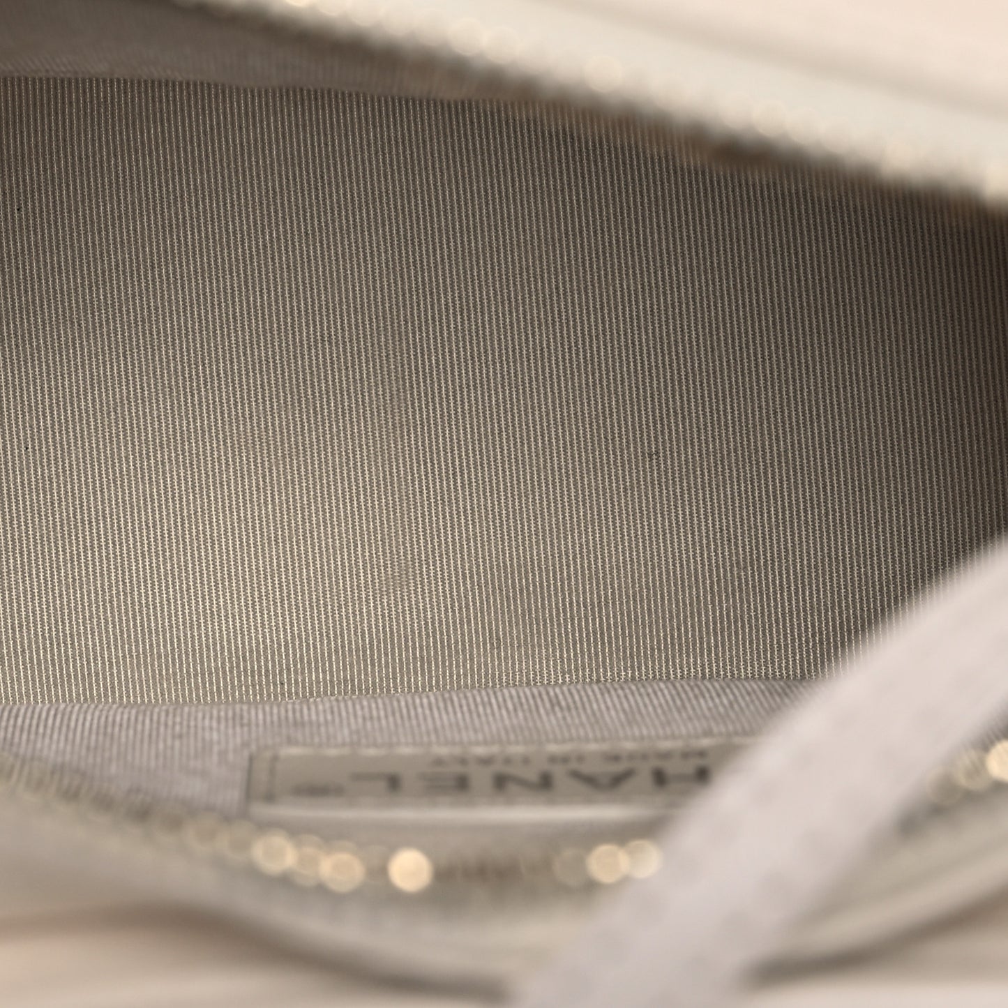 Aged Calfskin Chevron Quilted Small Gabrielle Hobo White