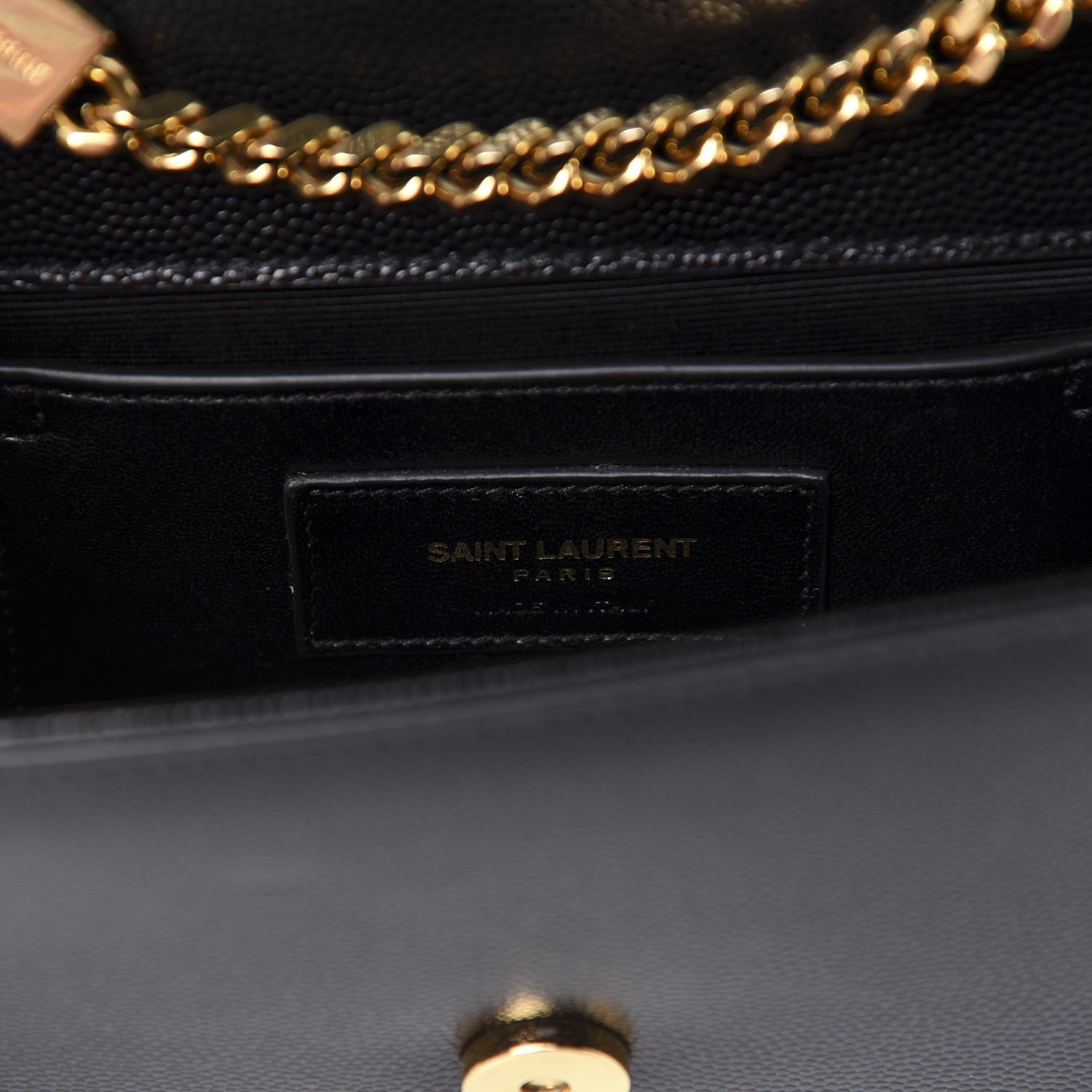 Saint Laurent Grain De Poudre Small Monogram Kate Satchel Black 9 of 10
