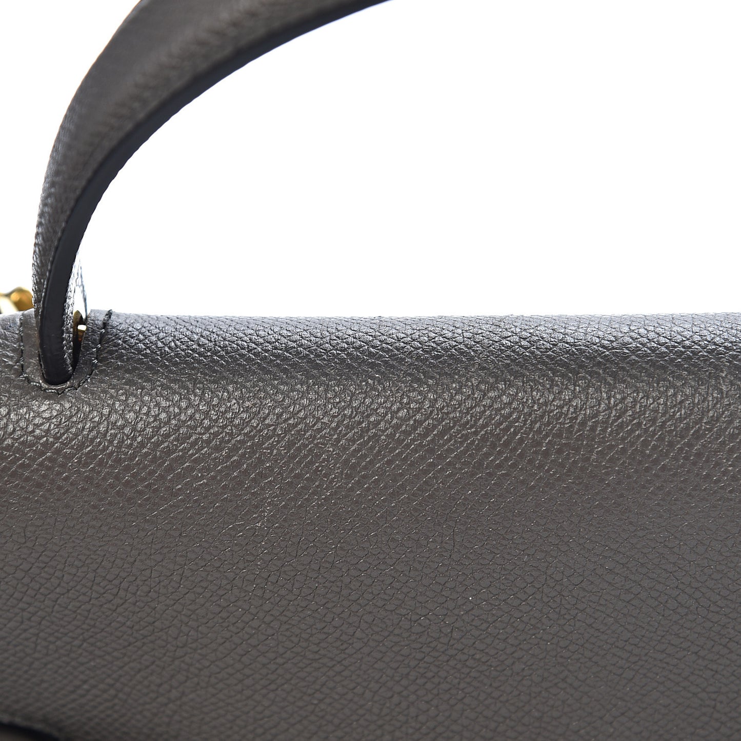 Grained Calfskin Micro Belt Bag Grey