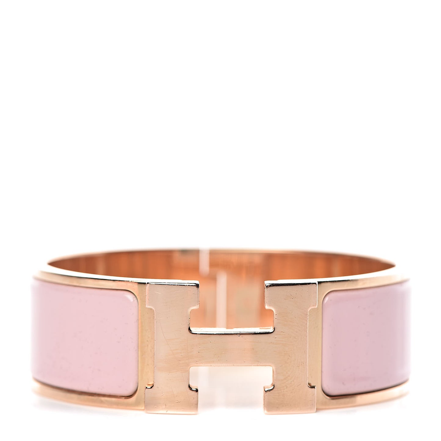 Enamel Wide Clic Clac H Bracelet PM Rose Cassata