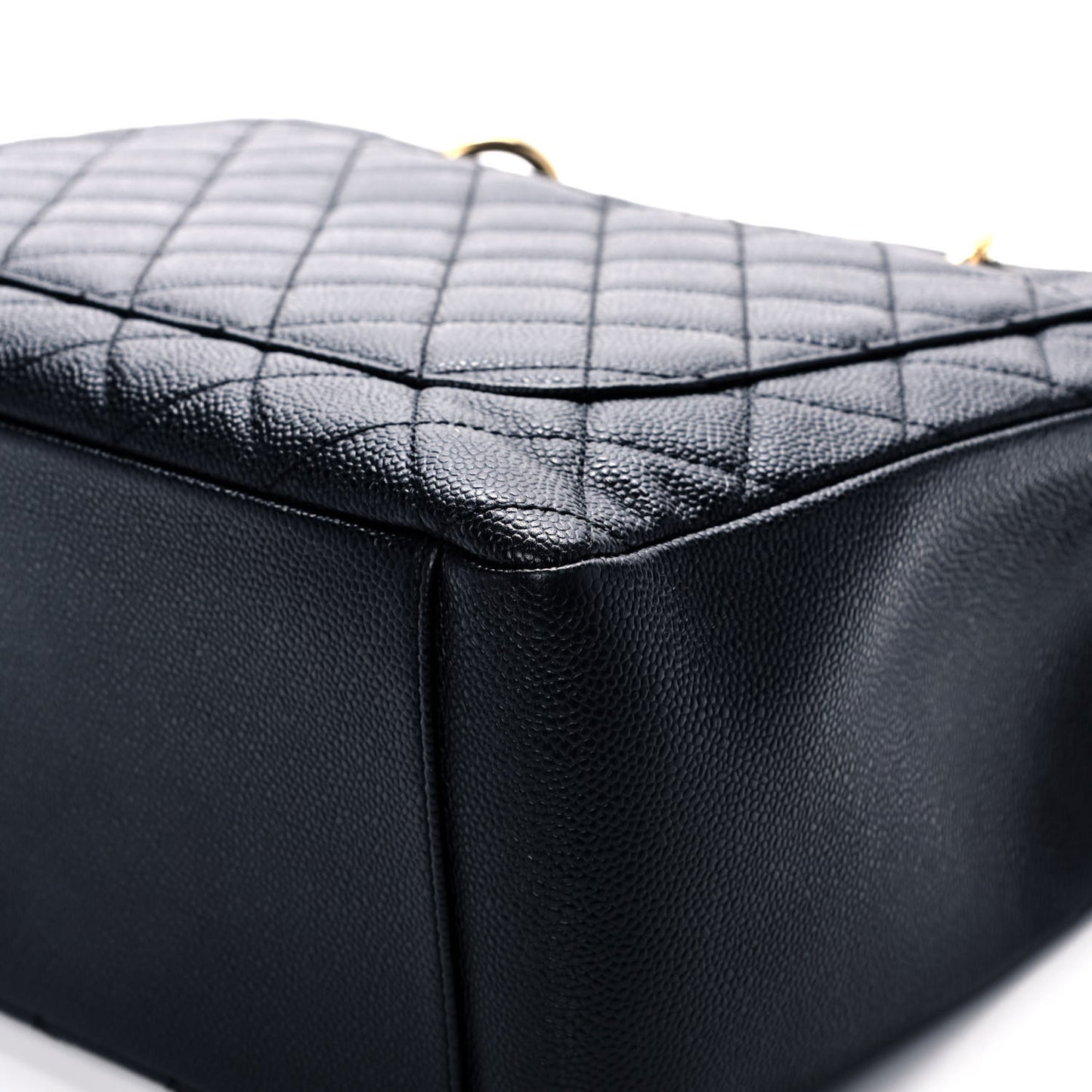 Caviar Quilted Grand Shopping Tote GST Black