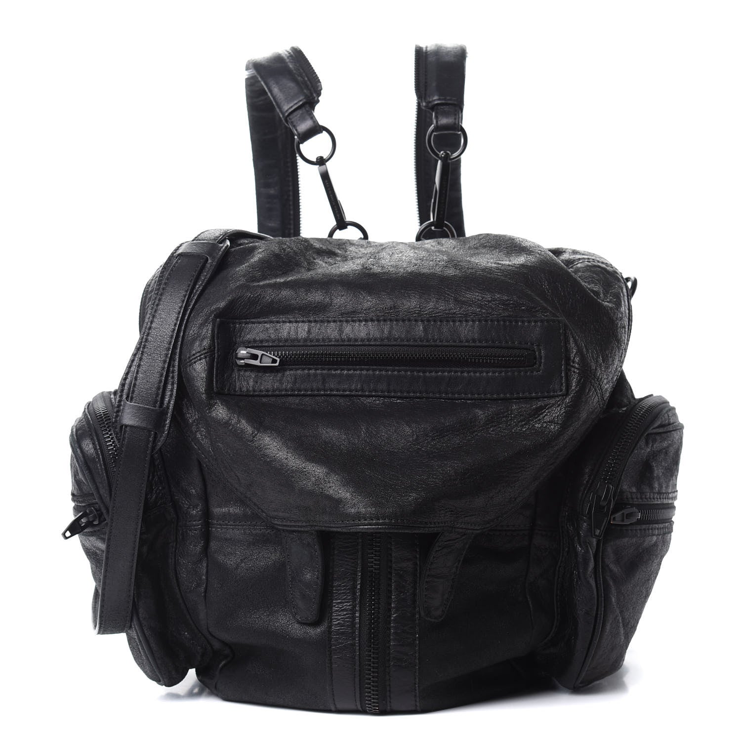 Alexander Wang Lambskin Marti Backpack Washed Black Rhodium Hardware 1 of 10