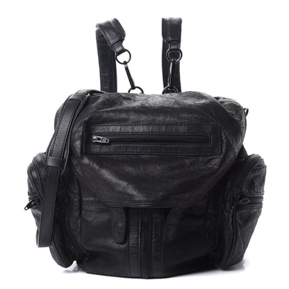 Alexander Wang Lambskin Marti Backpack Washed Black Rhodium Hardware 1 of 10
