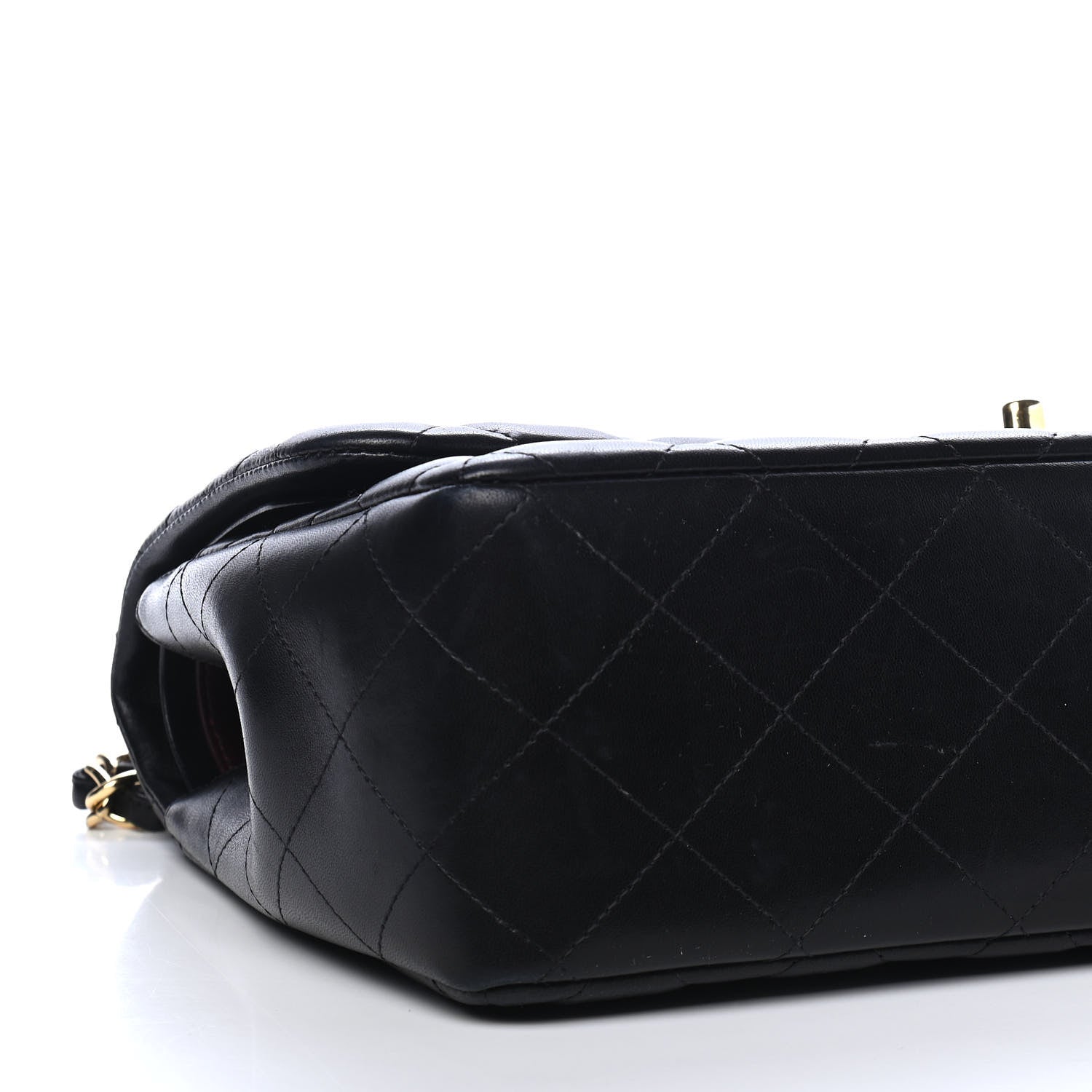 Chanel Lambskin Quilted Jumbo Double Flap Black 8 of 9