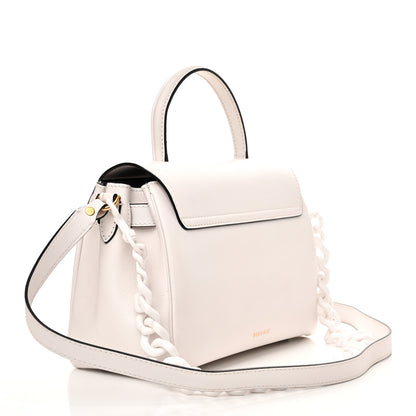 Versace Calfskin Medium La Medusa Top Handle Handbag Optical White 3 of 11