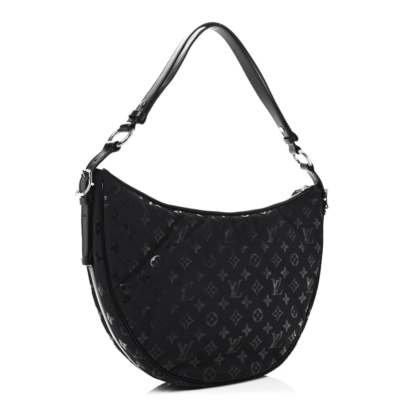 Nylon Monogram Loop Pocket Hobo Polar Night