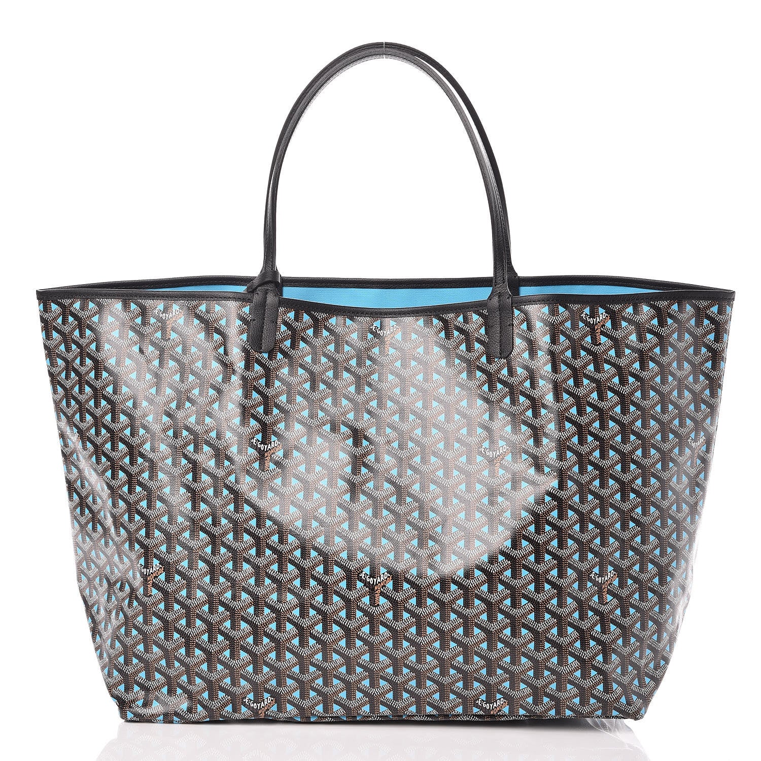 Goyard Goyardine Saint Louis Claire Voie GM Black Blue 3 of 9