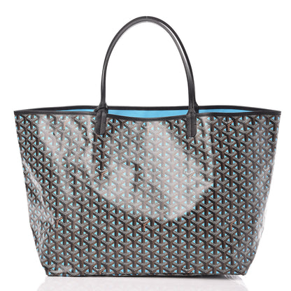 Goyard Goyardine Saint Louis Claire Voie GM Black Blue 3 of 9