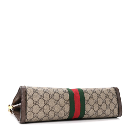 Gucci GG Supreme Monogram Web Medium Ophidia Chain Shoulder Bag Brown 4 of 10