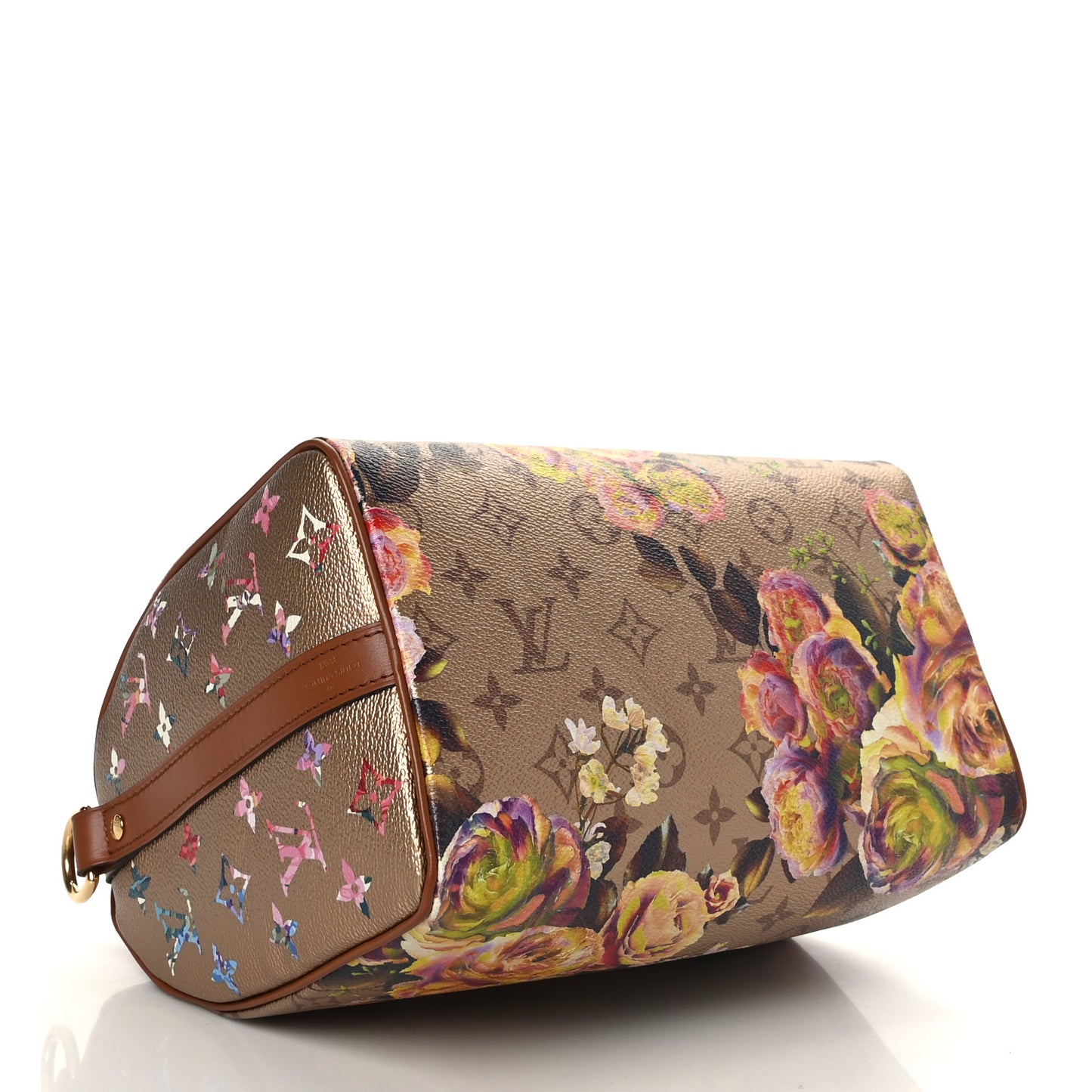 Metallic Monogram LV Garden Speedy Bandouliere 25 Gold