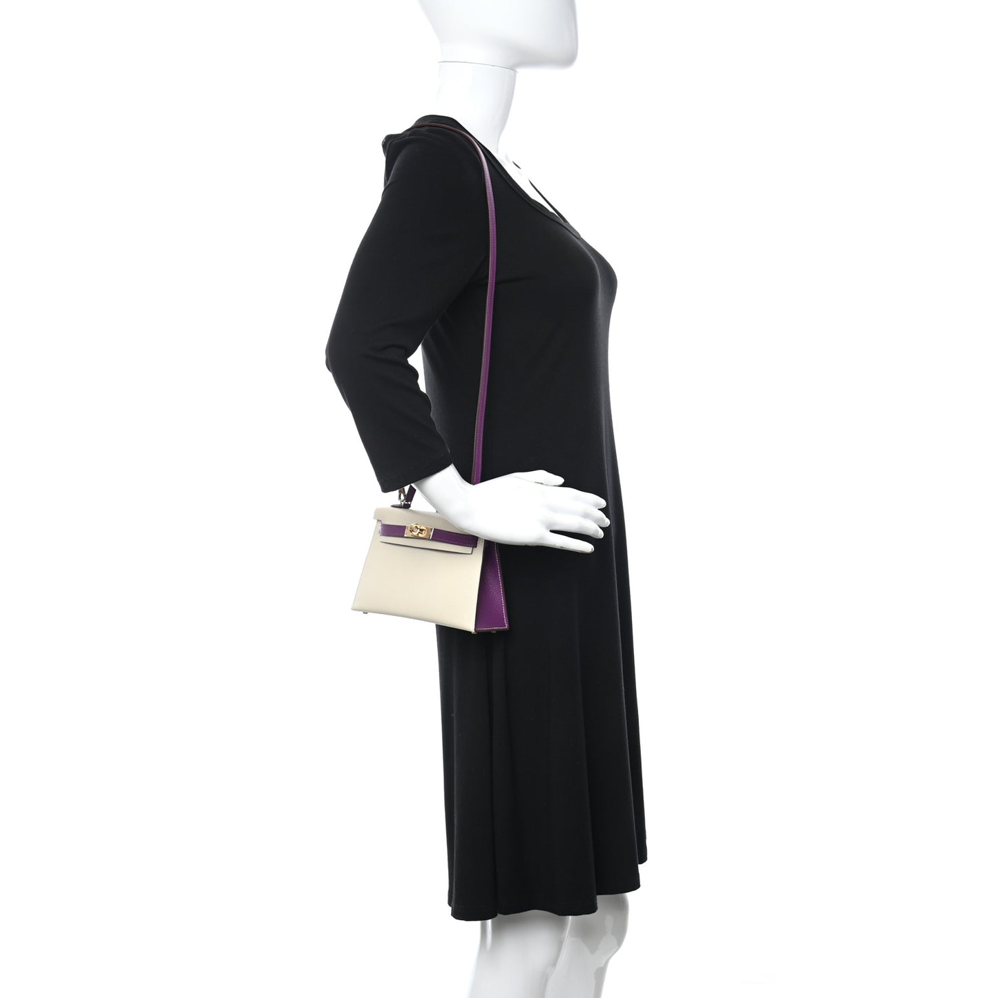 Epsom Horseshoe Mini Kelly Sellier 20 Craie Anemone