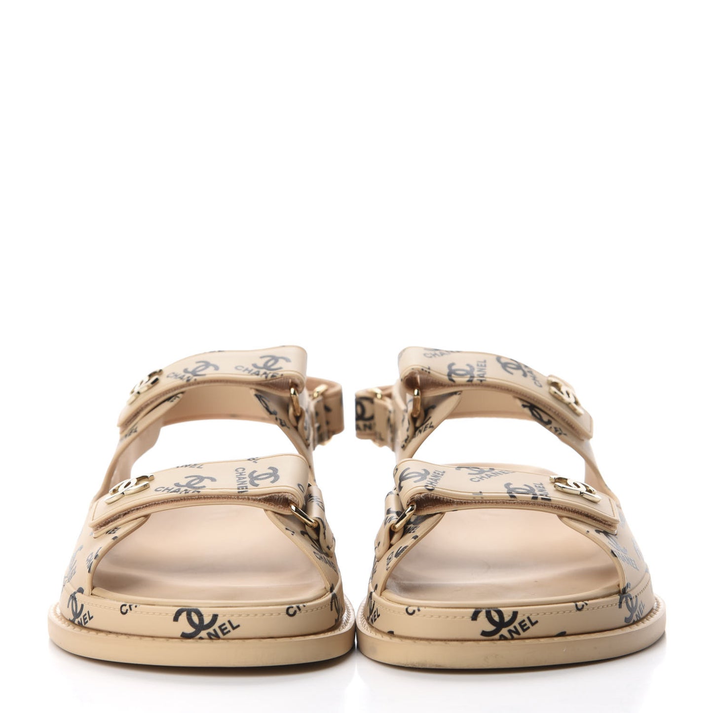 Rubber CC Dad Sandals 38 Beige