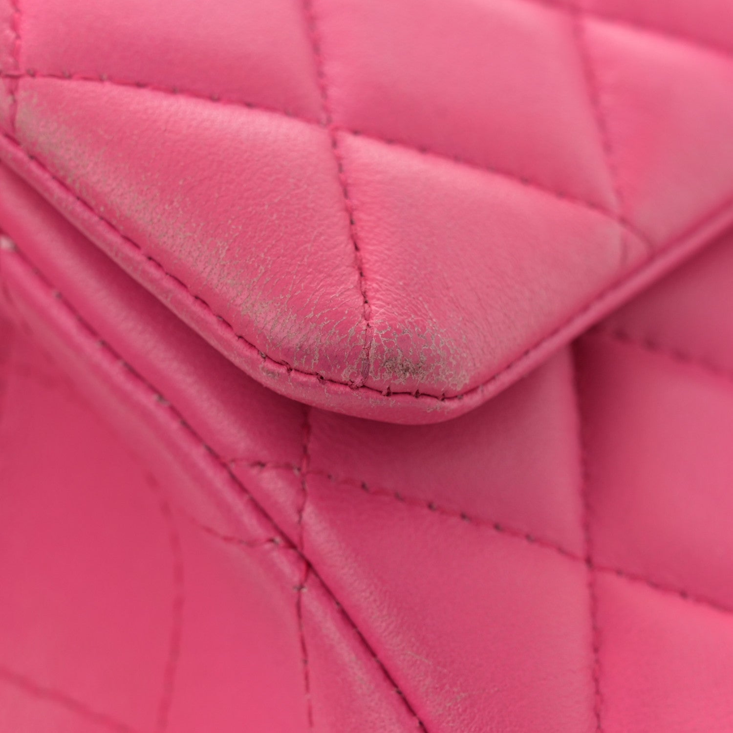Chanel Lambskin Quilted Mini Rectangular Flap Fuchsia 13 of 14