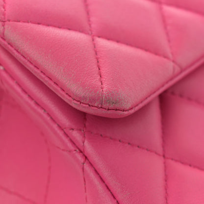 Chanel Lambskin Quilted Mini Rectangular Flap Fuchsia 13 of 14