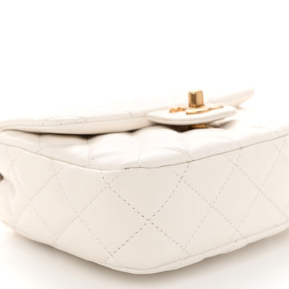 Chanel Lambskin Enamel Quilted Mini Coco Hearts Square Flap White 8 of 10