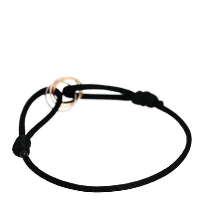 Cartier 18K Pink Yellow White Gold Trinity Adjustable Cord Bracelet Black 2 of 5