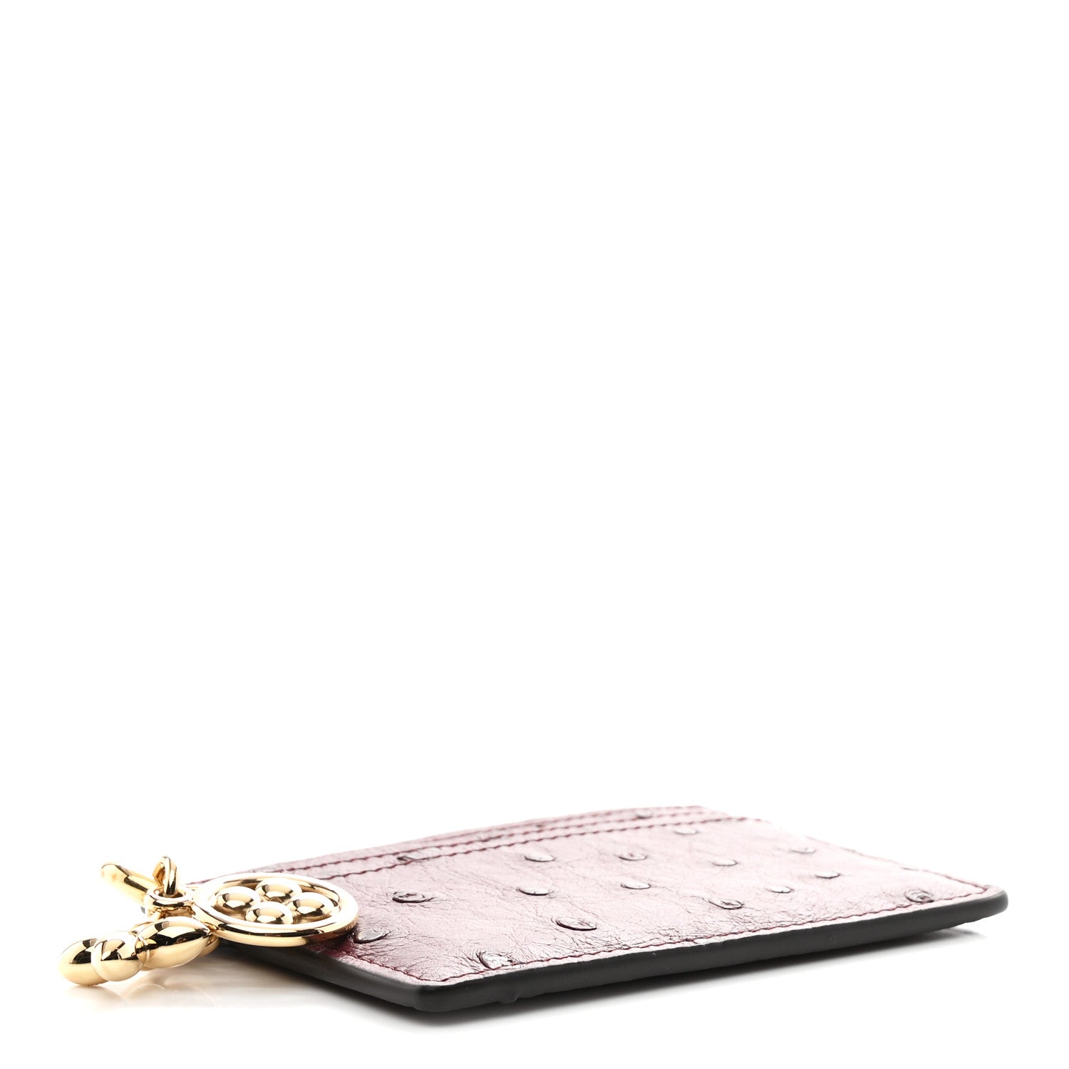 Louis Vuitton Ostrich LV Charms Card Holder Bordeaux 4 of 7