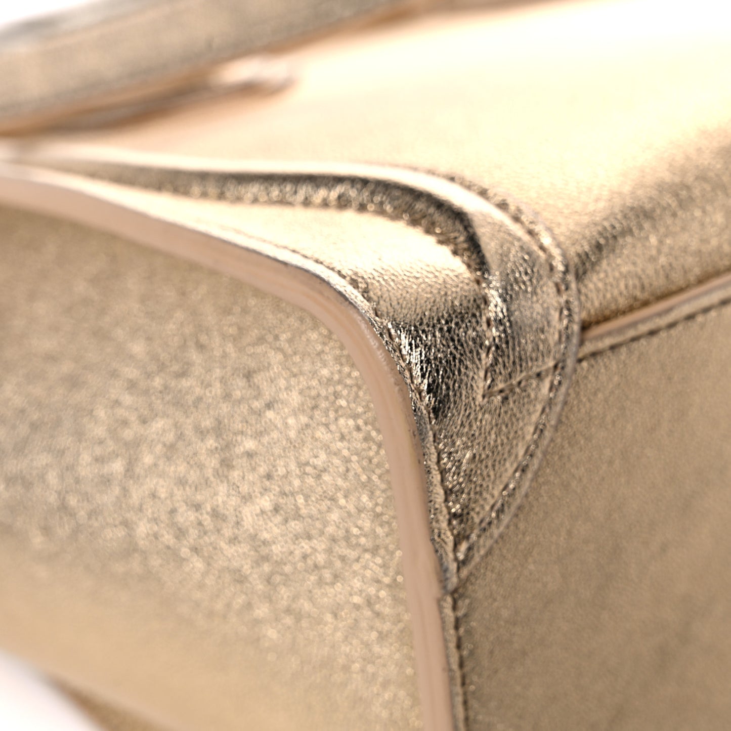 Laminated Lambskin Nano Luggage Gold