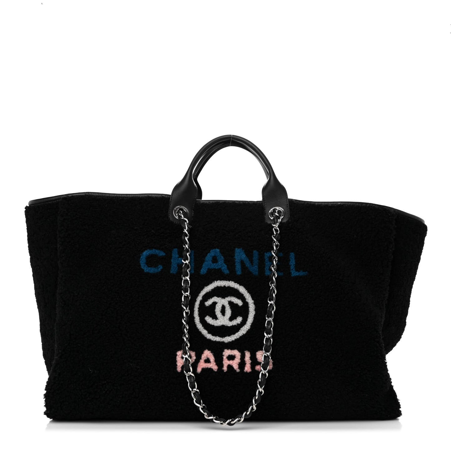 Shearling Extra Large Deauville Tote Black