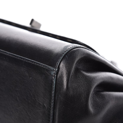 Chanel Lambskin Chocolate Bar Accordion Mademoiselle Flap Black 15 of 16
