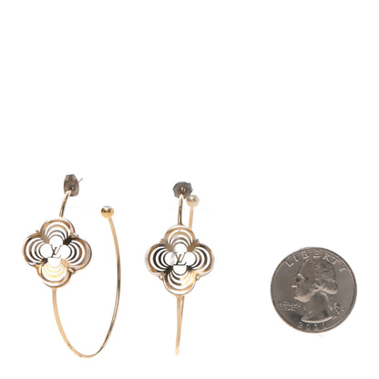 Louis Vuitton A La Folie Hoop Earrings Gold 2 of 6