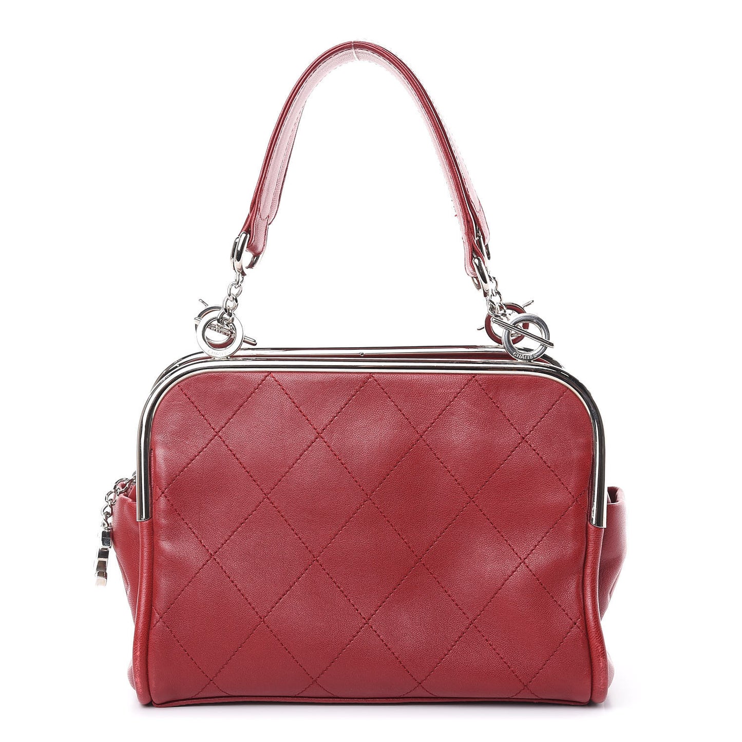 Lambskin Ultimate Soft Frame Bag Red